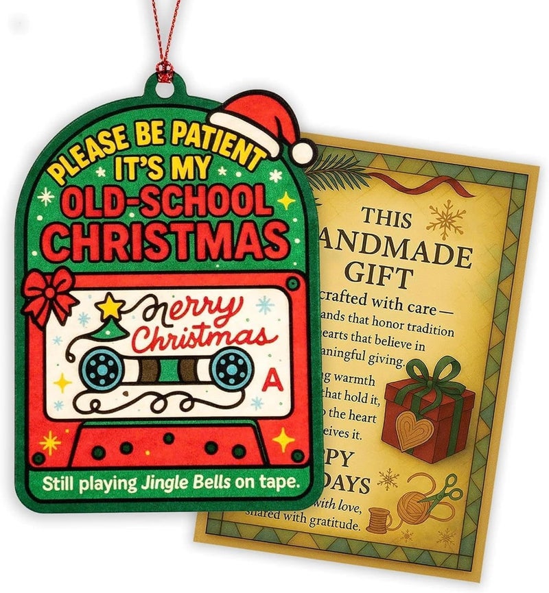 NELXI Old School Christmas Decorations, Funny Christmas Ornaments, Please Be Patient with Me Im from The 1900s, Gifts Exchange Idea, Retro Christmas Decorations, Xmas Decor, Funny Gifts - Image 2